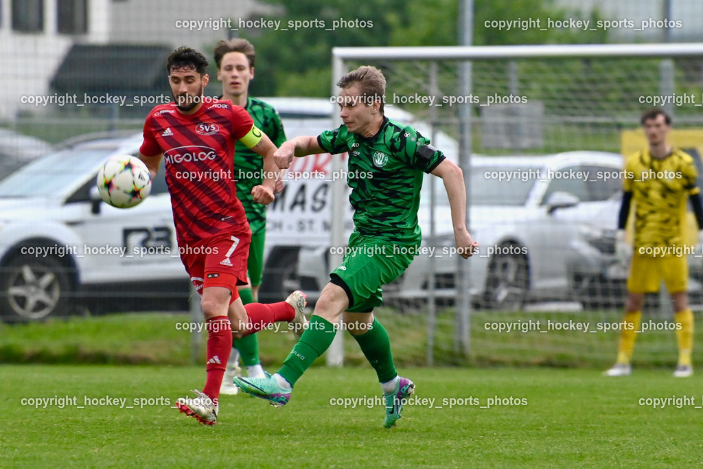 SC Landskron vs. SV St. Jakob  | #7 Manuel Alexander Schüttelkopf SV St. Jakob, #7 Markus Ulbing SC Landskron, SC Landskron vs. SV St. Jakob , SC Landskron vs. SV St. Jakob  am 16.05.2024 in Villach (Sportpark Landskron), Austria, (Photo by Bernd Stefan)