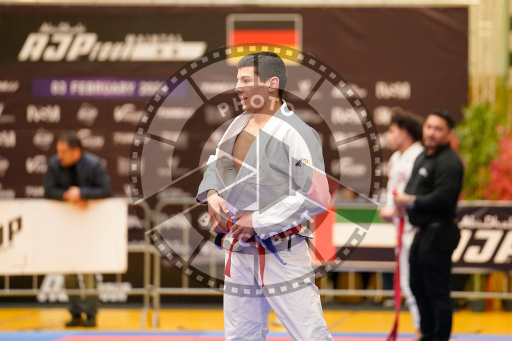 20240203PBB05125 | Fighters compete during the Brazilian Jiu-Jitsu Championship of the AJP Tour in Maintal by Frankfurt am Main, Germany, on February 2, 2024.