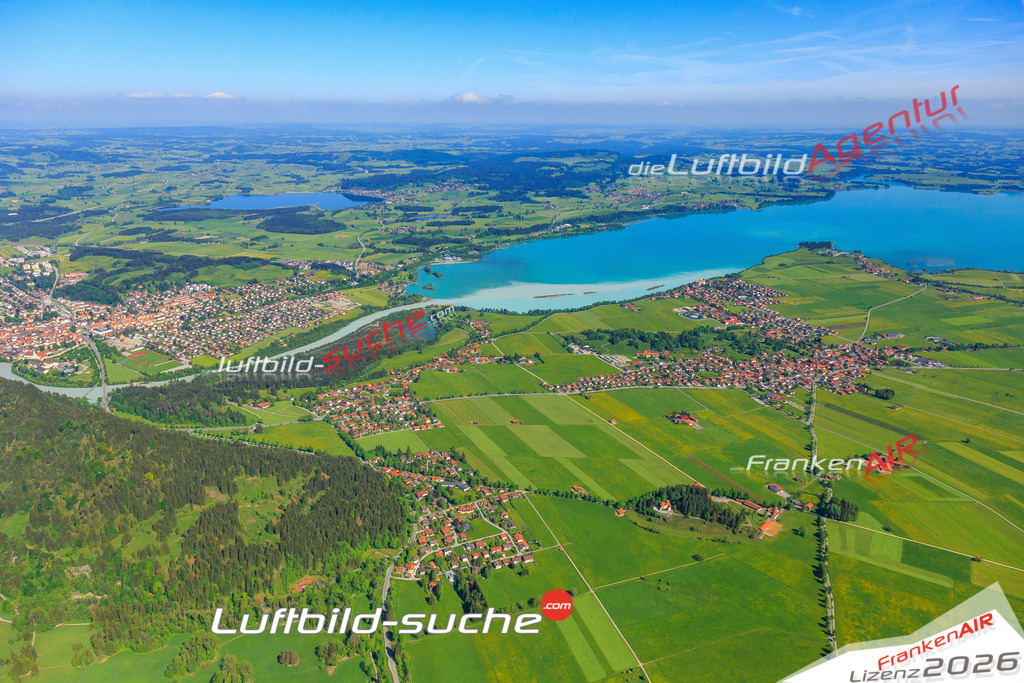 Luftbild von Schwangau-forggensee Schwangau - Luftaufnahme wurde 2015 von https://frankenair.de mittels Flugzeug (keine Drohne) erstellt - die Geschenkidee