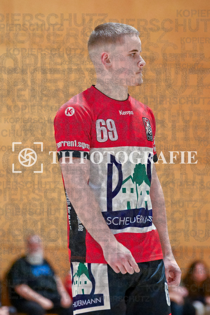 GER, SG Maulburg/Steinen - TuS Ringsheim, Handball, Landesliga Suedbaden, 22. Spieltag, Saison 2024/2025, 23.03.2025 | Ole Anton Holzkamp (SG Maulburg/Steinen, #69)GER, SG Maulburg/Steinen - TuS Ringsheim, Handball, Landesliga Suedbaden, 22. Spieltag, Saison 2024/2025, 23.03.2025Foto: TH Fotografie/Thomas Hess