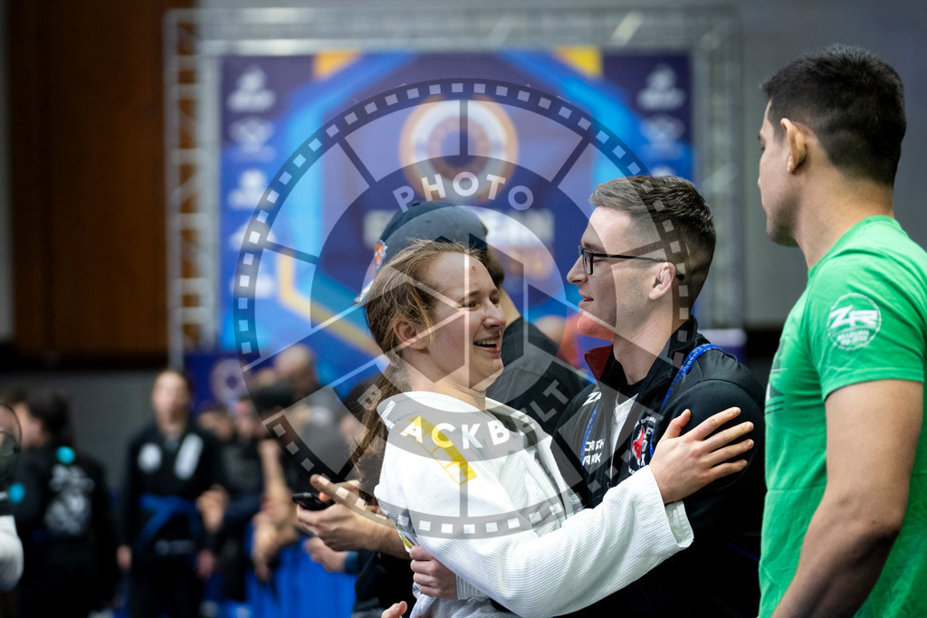 20240121PBB5215-2 | Fighters compete during the second day of the IBJJF European Championship in Paris, France, on January 21, 2024.