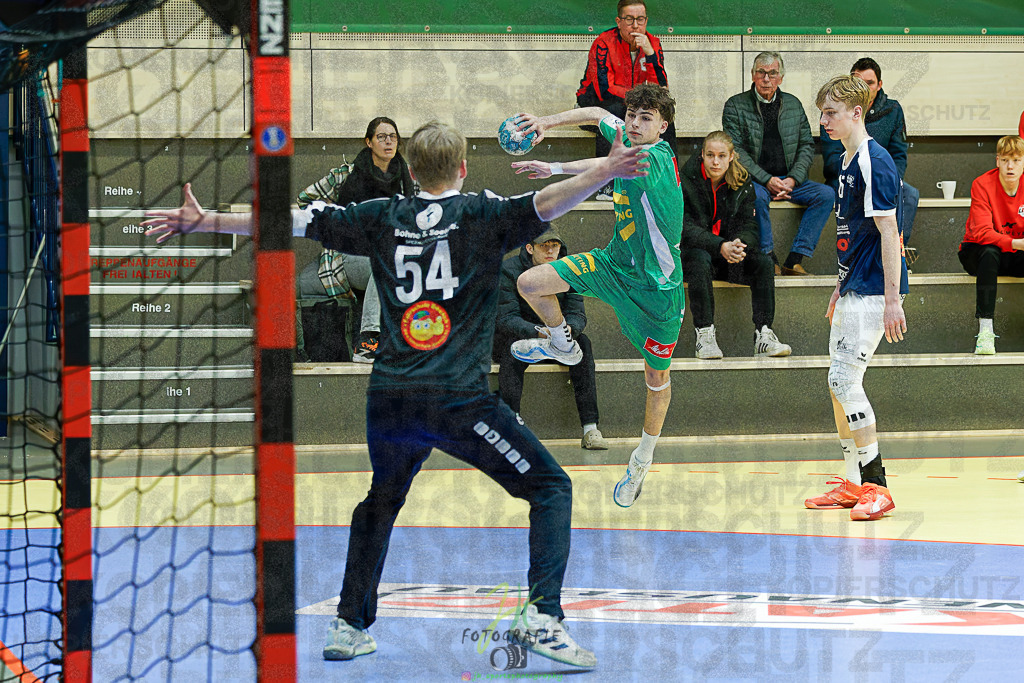 mJB Pokalrunde dt. Meisterschaft, TV Hüttenberg - TSV GWD Minden | mJB Pokalrunde dt. Meisterschaft, TV Hüttenberg - TSV GWD Minden am 15.03.2025 in Münchholzhausen (Sporthalle Münchholzhausen)Photo © 2025 - Jörg Heinrich - Realisiert mit Pictrs.com