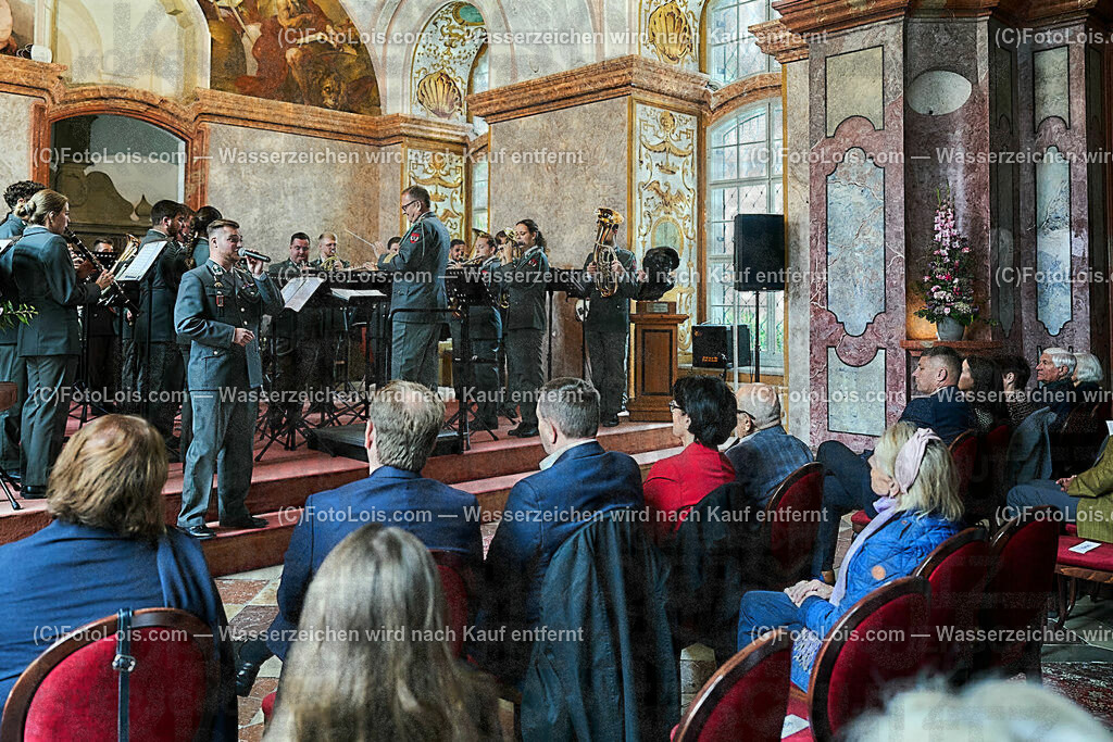 ALS1633_XXXIX-Chopin-Festival_Ausklang_Militaermusikkapelle NOe | (C)FotoLois.com, Alois Spandl, XXXIX. internationales CHOPIN-Festival in der Kartause Gaming, AUSKLANG in der Barockbibliothek mit der Militärmusik Niederösterreich unter der Leitung von Militärkapellmeister Oberst Adolf Obendrauf, So 6. August 2023.