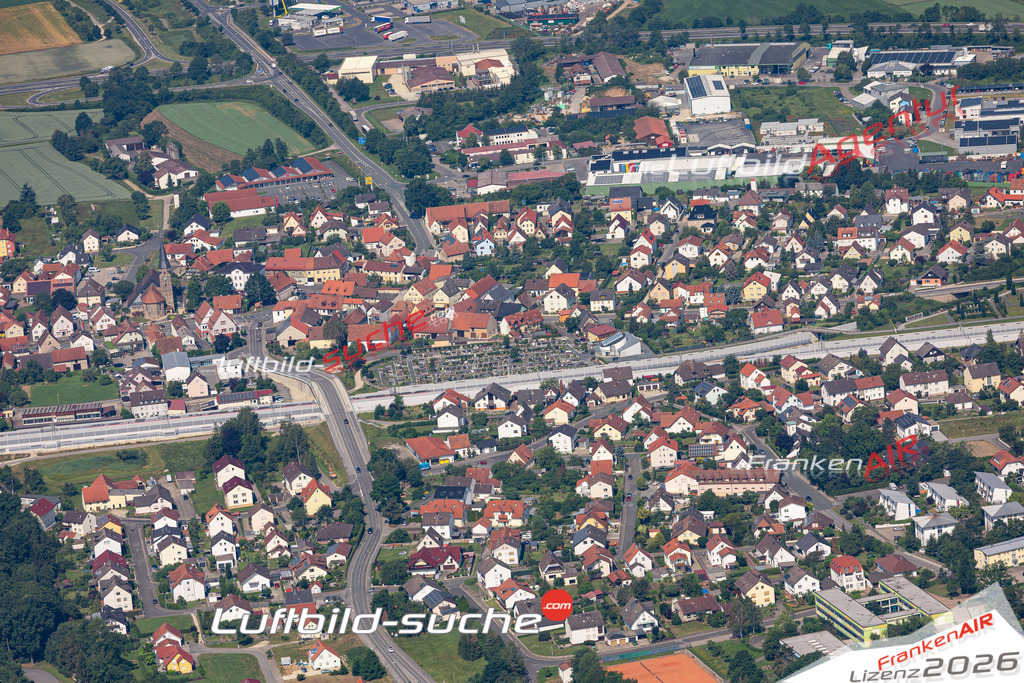 Das Luftbild der Stadt Breitengüßbach wurde 2019 vom Flugzeug heraus erstellt (keine Drohne) Aufnahmehöhe ca.400 Meter- hohe Auflösung- beste Druck-Qualität garantiert!