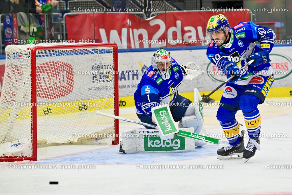 EC IDM Wärmepumpen VSV vs. HC Innsbruck  6.10.2024 | #1 LAMOUREUX Jean Philippe EC VSV, #10 VALLANT Thomas EC VSV, EC IDM Wärmepumpen VSV vs. HC Innsbruck  6.10.2024, EC IDM Wärmepumpen VSV vs. HC Innsbruck  am 06.10.2024 in Villach (Stadthalle Villach), Austria, (Photo by Bernd Stefan)