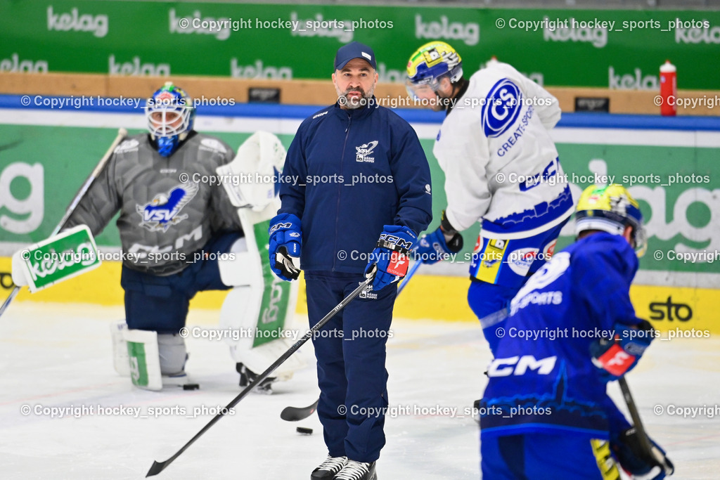 Eistrainig EC VSV mit Headcoach Pierre Allard | Eistrainig EC VSV mit Headcoach Pierre Allard, 1. Eistrainig EC VSV mit Headcoach Pierre Allard am 02.12.2025 in Villach (Stadthalle Villach), Austria, (Photo by Bernd Stefan)