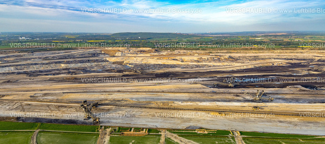 Inden240403598BraunkohleTagebauRWE | Luftbild, BraunkohleTagebau Inden der RWE Power AG, Versorgung des Kraftwerks Weisweiler,  Schaufelradbagger, Rheinisches Braunkohlerevier, Inden, Rheinland, Nordrhein-Westfalen, Deutschland