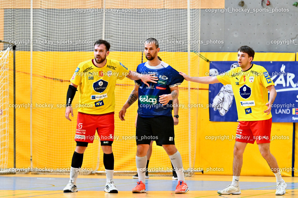 SC Ferlach vs. UHK Krems | #15 HASECIC Kenan UHK KREMS, #81 MILICEVIC Adrian SC Ferlach, #2 HELLERSCHMID Fabian UHK KREMS, SC Ferlach vs. UHK Krems, SC Ferlach vs. UHK Krems am 02.05.2026 in Ferlach (Ballspielhalle Ferlach), Austria, (Photo by Bernd Stefan)