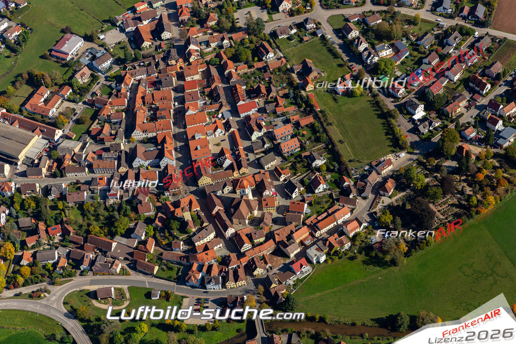 aktuelles Luftbild von  Windsbach - Luftaufnahme wurde 2019 von https://frankenair.de mittels Flugzeug (keine Drohne) erstellt.
