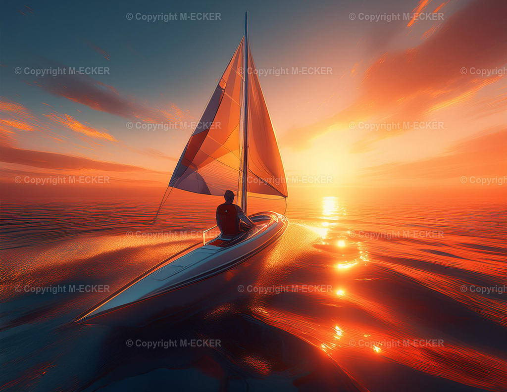 Segelboot mit Mann 13 | Martin Ecker Fotograf Euratsfeld - Realisiert mit Pictrs.com