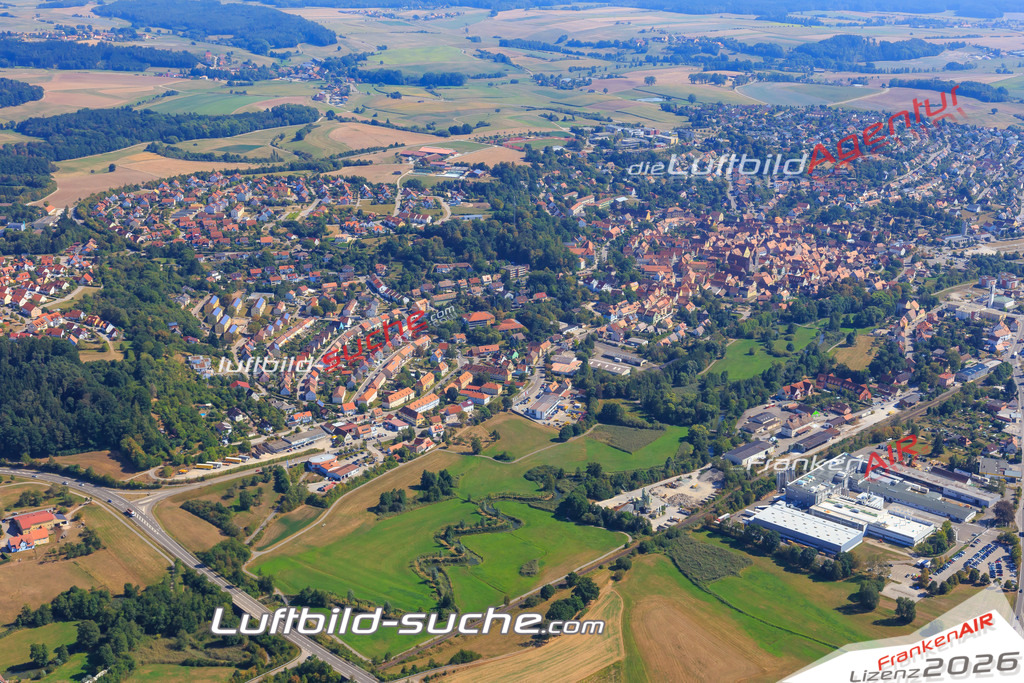 Luftbild von  Feuchtwangen - Luftaufnahme wurde 2016 von https://frankenair.de mittels Flugzeug (keine Drohne) erstellt - die Geschenkidee