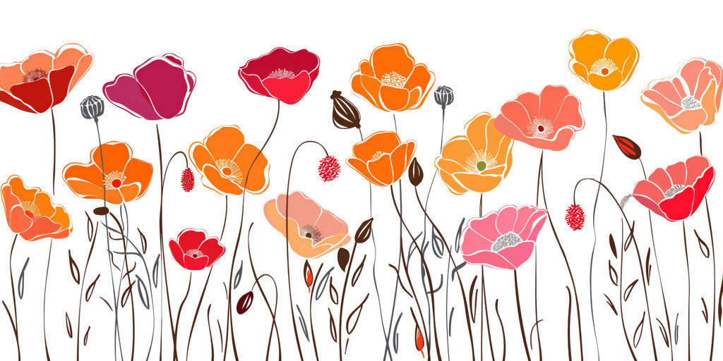 2404020 - Mohnblumen | Abstrakte Illustration von Mohnblumen.