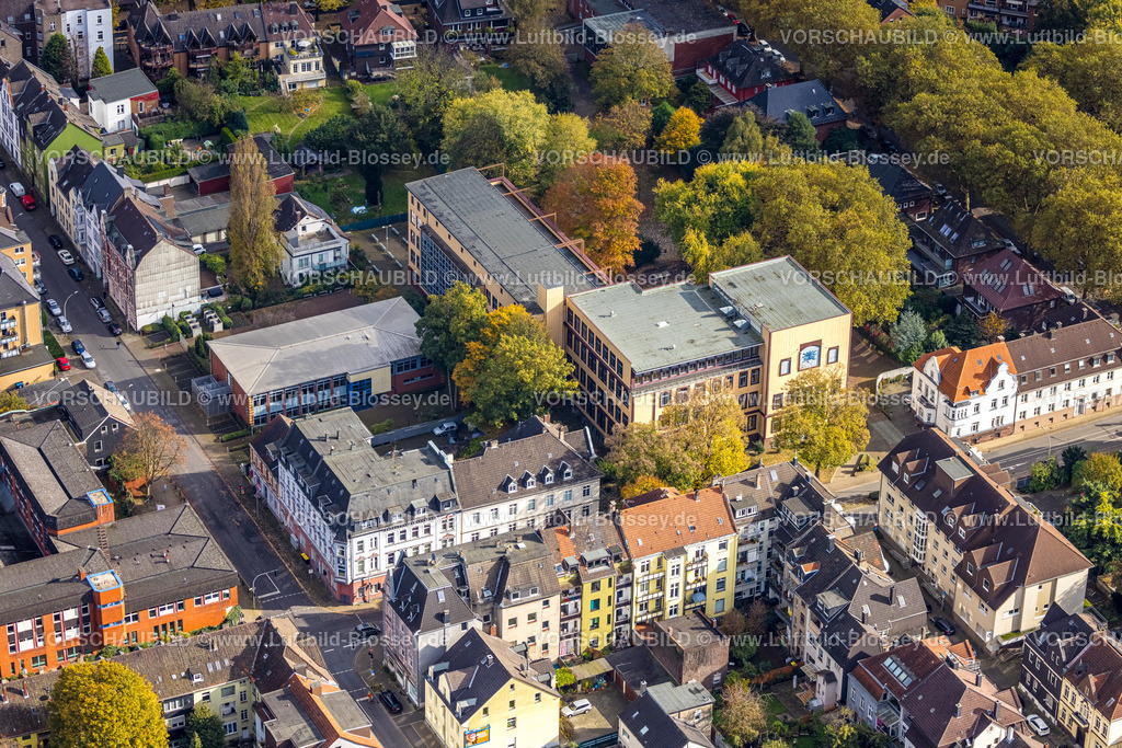 Herne241015682 | Luftbild, Haranni Gymnasium und Sporthalle, Herne-Mitte, Herne, Ruhrgebiet, Nordrhein-Westfalen, Deutschland