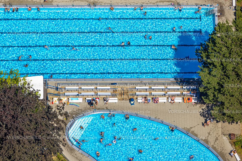 Hattingen230708368 | Luftbild, Freibad und Badegäste, Welper, Hattingen, Ruhrgebiet, Nordrhein-Westfalen, Deutschland