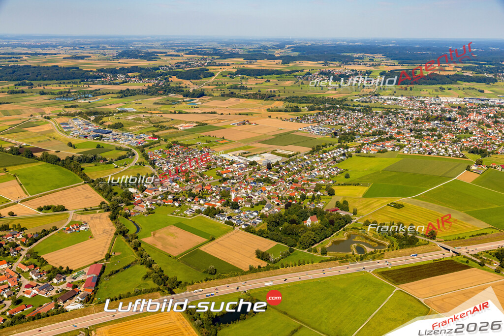 Unterknöringen Burgau Bild- Das Luftbild wurde 2025 vom UL-Flugzeug heraus erstellt ( keine Drohnen Bilder! ) - Hochauflösende Luftaufnahme -Nicht vergleichbar mit Google Maps oder Satelittenbilder- Die Geschenkidee !Mit Lizenz und Bildrechte bestellbar