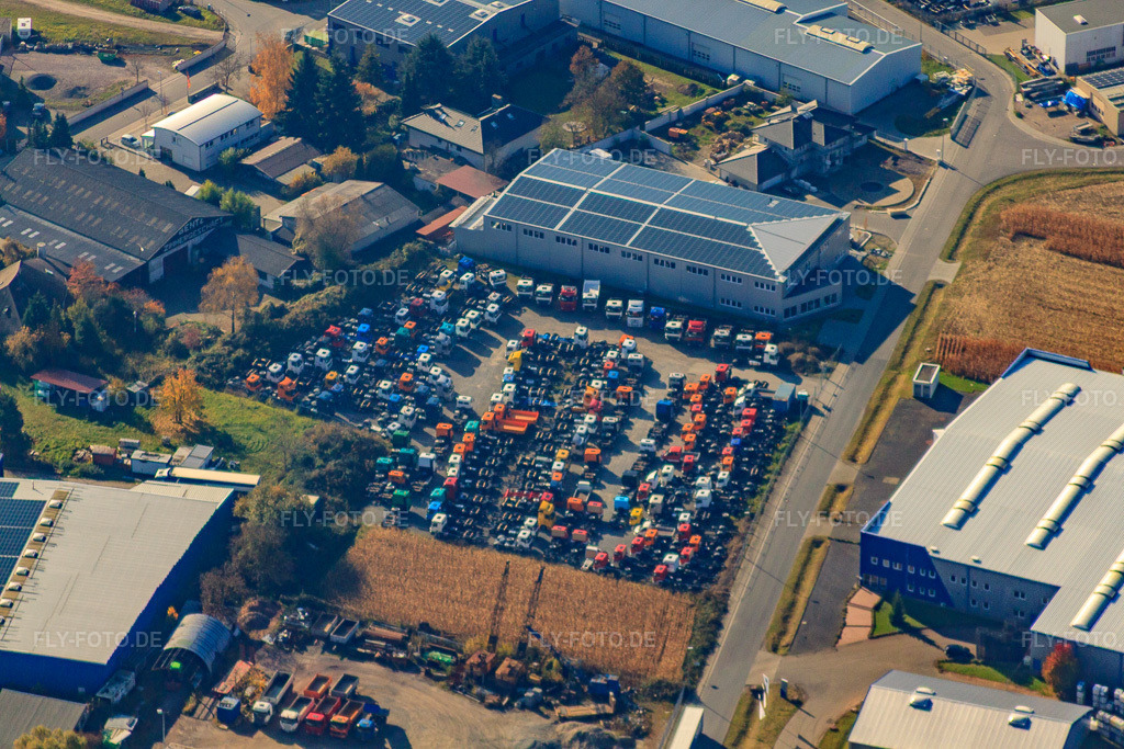 Luftbild: Hutter Heizungsbau in Hagenbach im Bundesland Rheinland-Pfalz in Deutschland. Foto: IMG_35252.jpg vom 31.10.2010 durch Werner Riehm/FLY-FOTO.de
