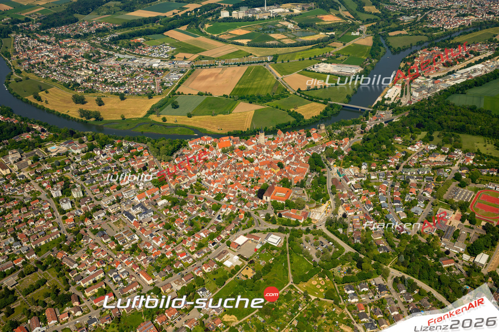 Das Luftbild zeigt  Bad Wimpfen - Die Luftaufnahme wurde 2023 vom UL-Flugzeug aus erstellt ( keine Drohne ) - Hochauflösende Luftaufnahme - Für grossformatige Ausdrucke geeignet. Die Geschenkidee !Mit Lizenz und Bildrechte bestellbar