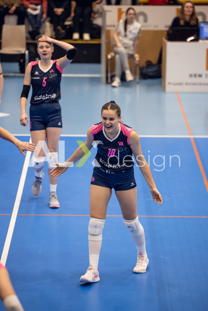 Volleyball I Frauen I Saison 2025-2026 I Volleyball NLA | Women I Round 14 I VC Kanti Schaffhausen - NLZ Volleyball Academy Zürich I 16.01.2026 | NLZ Volleyball Academy - 18 Veronika Tverda (UKR) – Zuspiel - Realisiert mit Pictrs.com