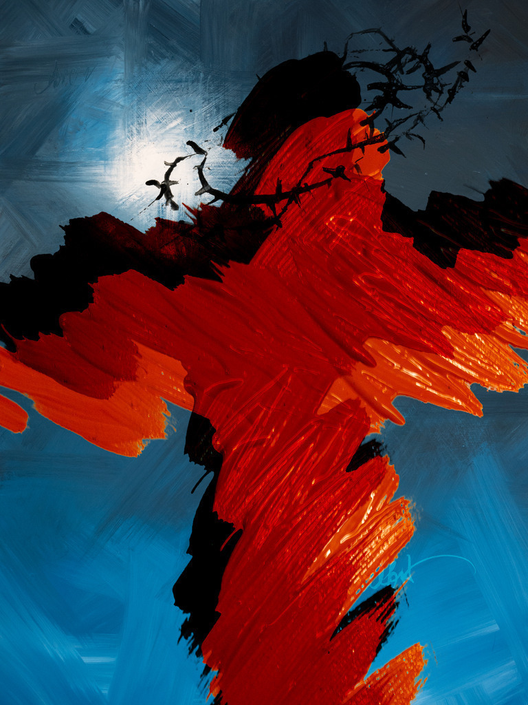 Kreuz Dornen Licht 2 Engel Detail | Kreuz Dornen Licht 2 Engel Detail. 
Die Aussage liegt in den Augen des Betrachters - Realisiert mit Pictrs.com