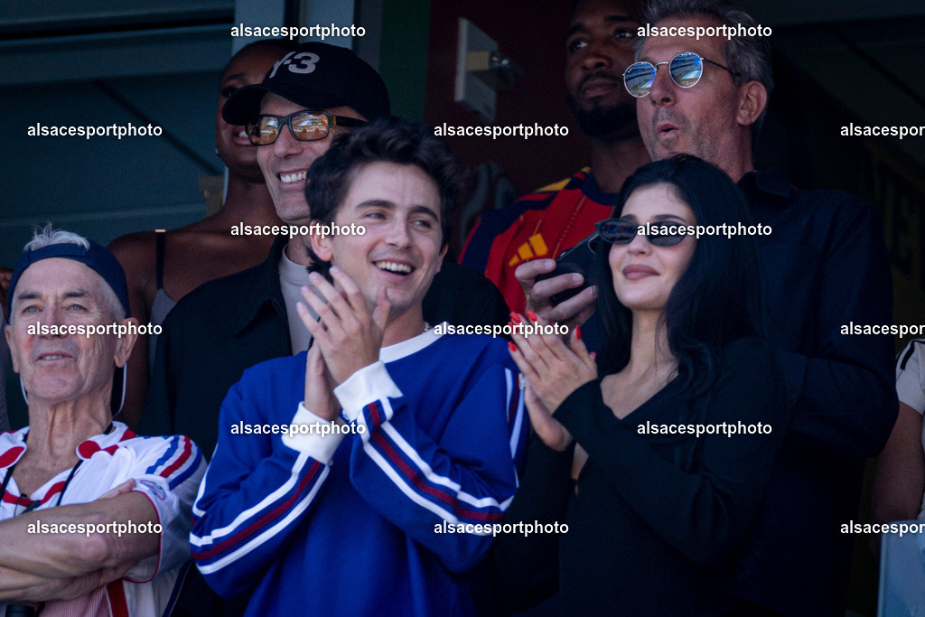 FOOTBALL : Argentine vs Espagne – Finale de la Coupe du Monde FIFA 2026. New York New Jersey Stadium, East Rutherford, New Jersey, États-Unis. 19/07/2026. | Timothée Chalamet et Kylie Jenner ont assisté à la finale de la Coupe du Monde 2026 entre l'Argentine et l'Espagne au New York New Jersey Stadium, à East Rutherford (New Jersey), le 19 juillet 2026.