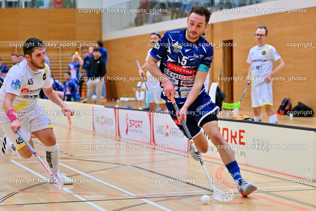 VSV Unihockey vs. IC Graz 17.12.2022 | #45 David Drescher, #5 Michael Kanduth