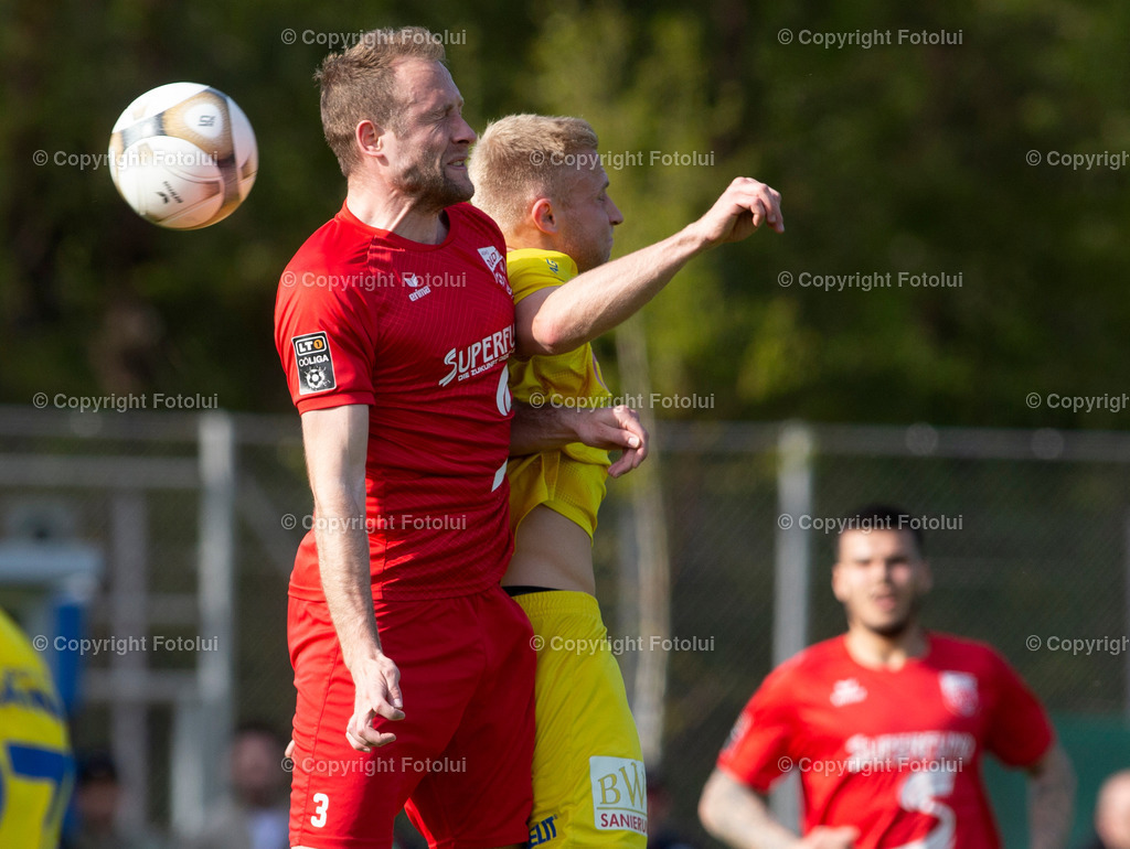 A_LUI_30042022_11 | SPORT,FUSSBALL,LT1 OOE LIGA ASKOE OEDT-DONAU LINZ 30.04..2022 IM BILD:  MATEJ VULIC (OEDT)  UND ANDRE REISINGER (DONAU)FOTO:FOTOLUI
