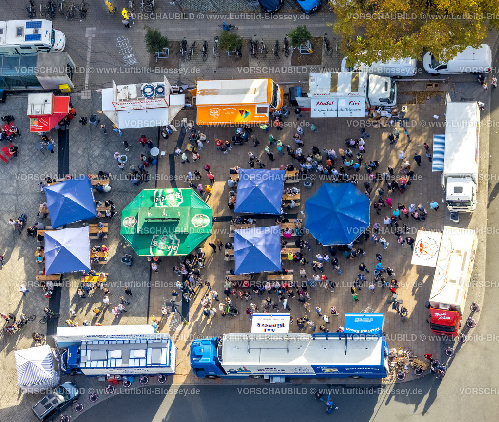 Hamm221017573 | Luftbild, Marktplatz, Willy-Brandt-Platz, Marktschreier am Hauptbahnhof Hamm, Hamm, Ruhrgebiet, Nordrhein-Westfalen, Deutschland