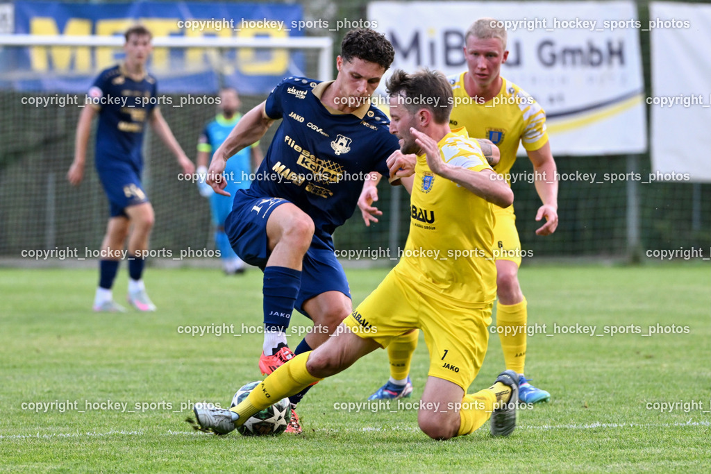 SV Malta vs. ATUS Velden | #20 Alessandro Kiko ATUS Velden, #7 Sandro Reinhold Seebacher SV Malta, SV Malta vs. ATUS Velden, SV Malta vs. ATUS Velden am 19.08.2025 in Malta (Sportplatz Malta), Austria, (Photo by Bernd Stefan)