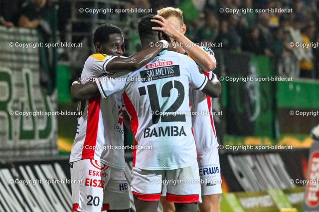 AUT, OEFB Uniqua Cup, Fussball SV Ried vs RZ Wolfsberger AC | 26.09.2023, Innviertel Arena Ried, AUT, OEFB Uniqua Cup, 2. Runde, SV Ried vs RZ Wolfsberger AC, im Bild Jubel Spiel RZ Wolfsberger AC (WAC)



// OEFB Uniqua Cup Match round 2 between SV Ried and RZ Wolfsberger AC in Ried, Austria on 2023/09/26