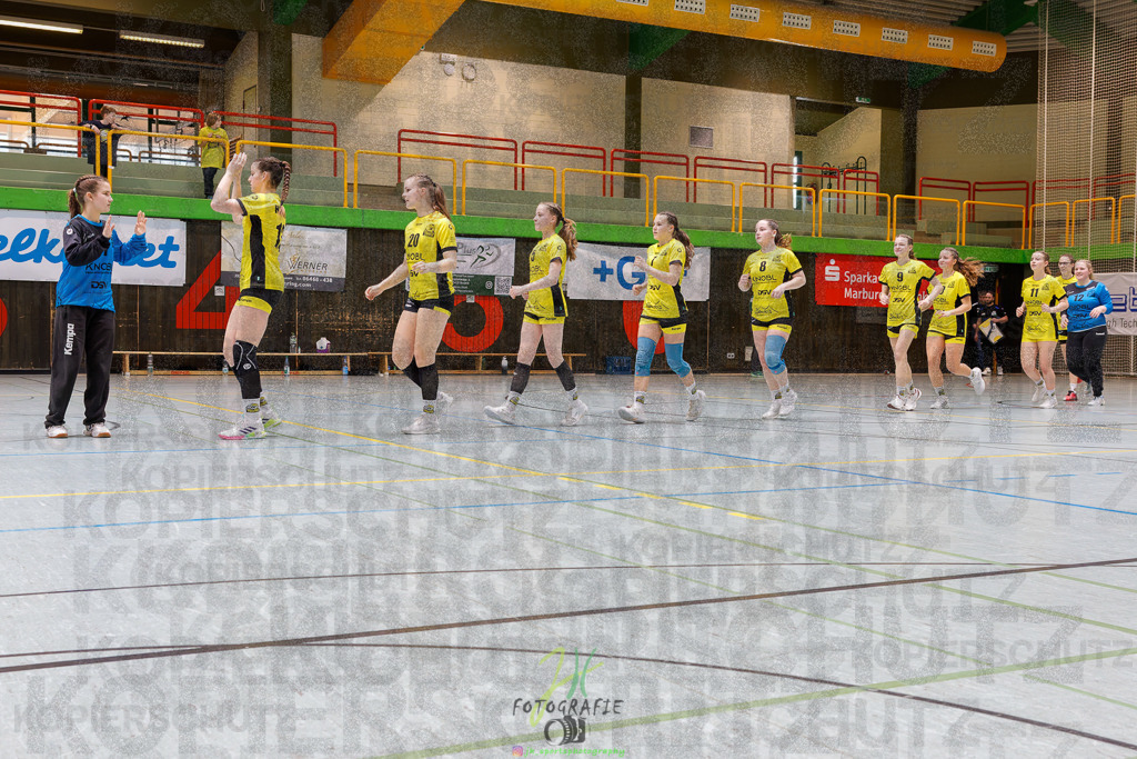 Hessenmeisterschaft wJC - Finale; HSG Kleenheim - HSG Weiterstadt/ Braunsh.Worf. | Hessenmeisterschaft wJC - Finale; HSG Kleenheim - HSG Weiterstadt/ Braunsh.Worf. am 22.03.2025 in Biedenkopf (Sporthalle Lahntalschule)Photo © 2025 - Jörg Heinrich - Realisiert mit Pictrs.com