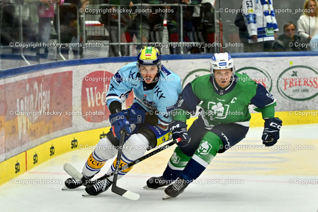 EC iDM Wärmepumpen VSV vs. KHL Sisak | #2 Dylan MacPherson EC VSV, EC iDM Wärmepumpen VSV vs. KHL Sisak, EC iDM Wärmepumpen VSV vs. KHL Sisak am 02.09.2025 in Villach (Stadthalle Villach), Austria, (Photo by Bernd Stefan)