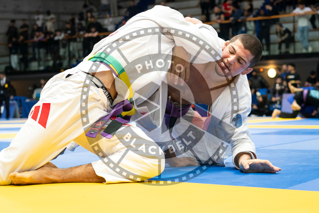 20240123PBB02163 | Fighters compete during the second day of the IBJJF European Championship in Paris, France, on January 23, 2024.