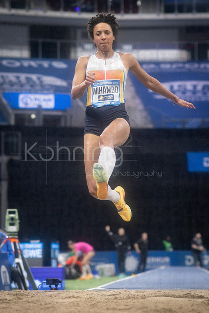 ISTAF Indoor; Duesseldorf, 24.01.2026 | DUESSELDORF, GERMANY - JANUARY 24:  Long jumper Malaika Mihambo (GER) during the ISTAF Indoor Dusseldorf at PSD Bank Dome on January 24, 2026 in Duesseldorf, Germany. 