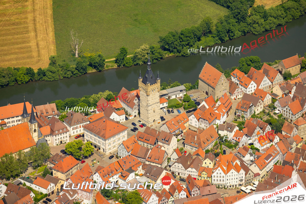 Das Luftbild zeigt Blauer Turm Bad Wimpfen - Die Luftaufnahme wurde 2023 vom UL-Flugzeug aus erstellt ( keine Drohne ) - Hochauflösende Luftaufnahme - Für grossformatige Ausdrucke geeignet. Die Geschenkidee !Mit Lizenz und Bildrechte bestellbar