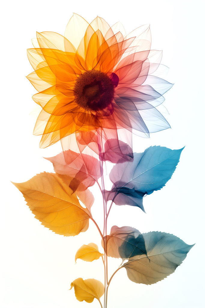2406045 - Abstrakte Sonnenblume II | Abstrakte Illustration einer Sonnenblume.