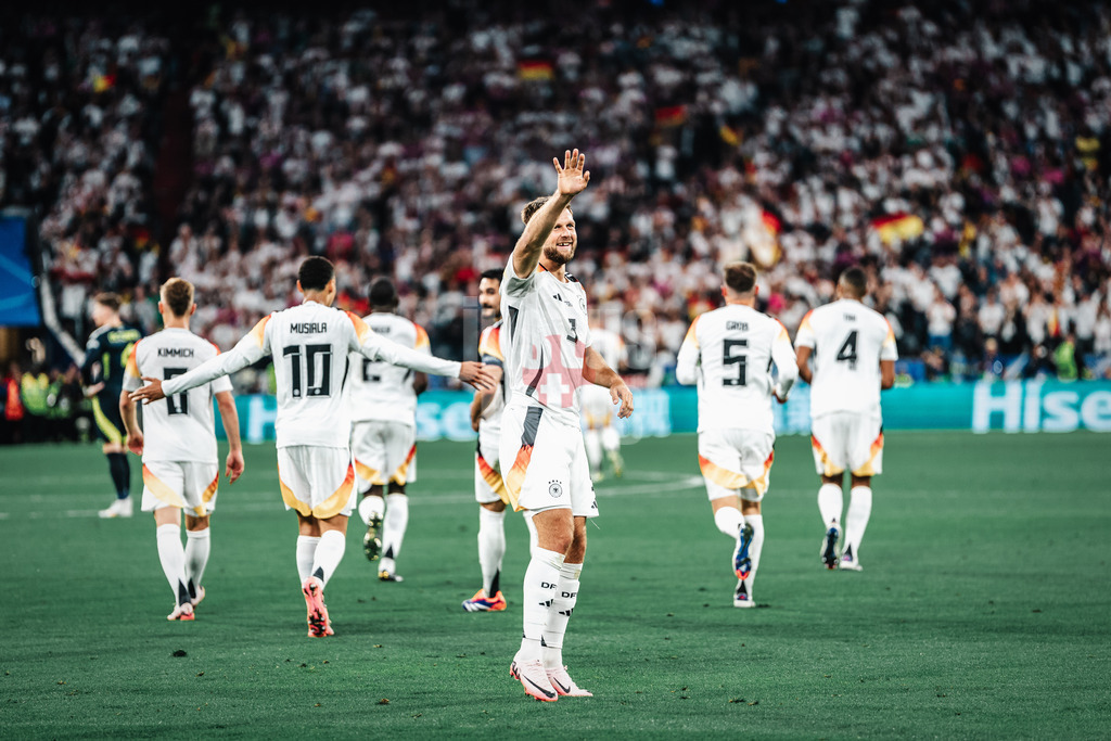 Fußball | Herren | UEFA-Fußball-Europameisterschaft 2024 | MD1 | Gruppe A | Deutschland vs. Schottland | 14.06.2024 | Torschütze Niclas Füllkrug (#9, Deutschland) jubelt