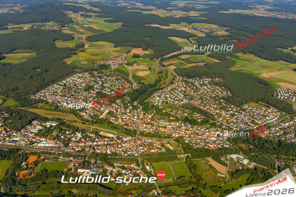 Das Luftbild zeigt : Petersgmünd Georgensgmünd - Die Luftaufnahme wurde 2024 vom UL-Flugzeug aus erstellt ( keine Drohne ) - Hochauflösende Luftaufnahme - Für grossformatige Ausdrucke geeignet. Die Geschenkidee !Mit Lizenz und Bildrechte bestellbar