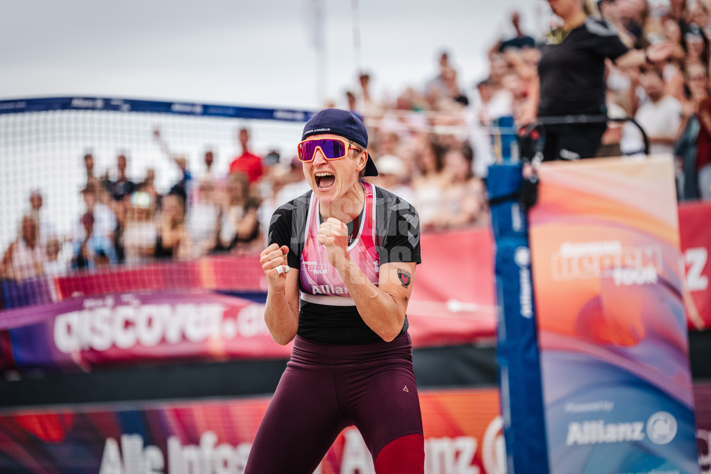 Beachvolleyball | Frauen | Allianz German Beach Tour 2024 | Tourstop Kühlungsborn 2 | 17.08.2024 | Melanie Gernert jubelt