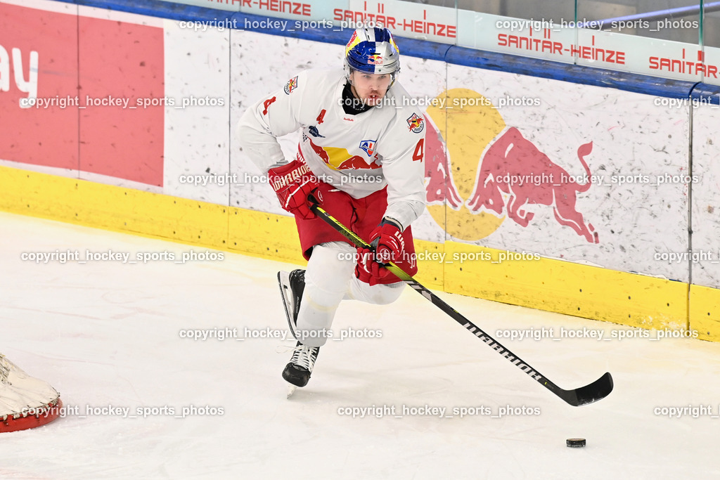 RED BULL HOCKEY JUNIORS vs. EK DIE ZELLER EISBÄREN | #4 Kauhanen Jesse RED BULL HOCKEY JUNIORS, RED BULL HOCKEY JUNIORS vs. EK DIE ZELLER EISBÄREN, RED BULL HOCKEY JUNIORS vs. EK DIE ZELLER EISBÄREN am 14.01.2025 in Salzburg (Eisarena Salzburg), Austria, (Photo by Bernd Stefan)
