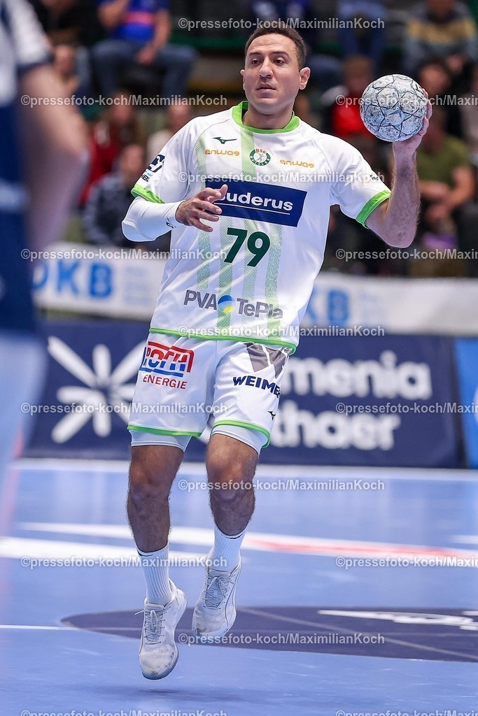 BHC09102501086 | 09.10.2025, Handball, HBL, Bergischer HC - HSG Wetzlar, Unihalle Wuppertal: Ahmed Nafea (HSG Wetzlar #79) 