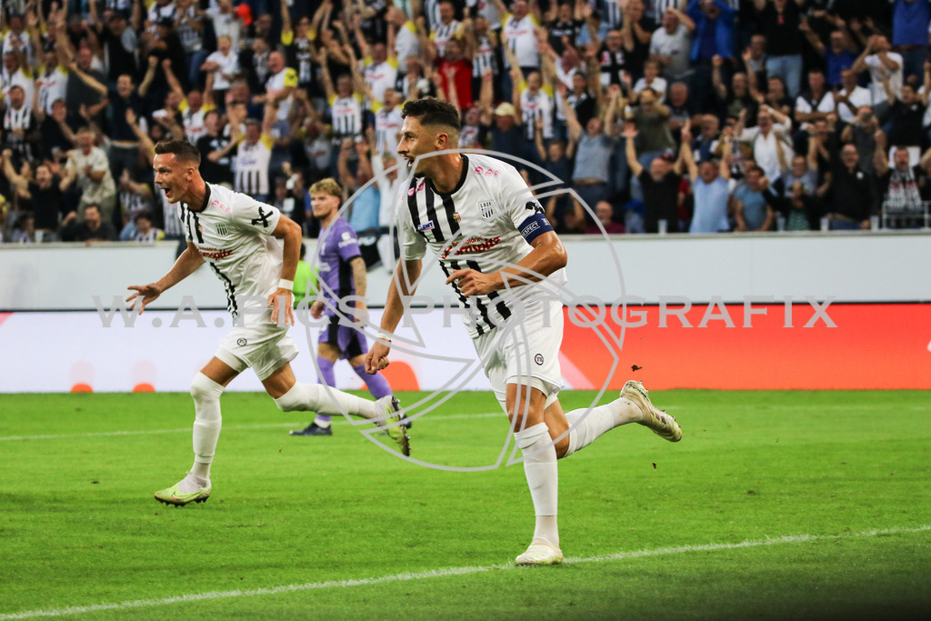 LASK Linz - FC Liverpool | LINZ,AUSTRIA,21.SEPT.23 - UEFA Europa League, LASK Linz - FC Liverpool, Image shows:the rejoicing of Robert Zulj (LASK).
Photo: Sportmediapics.com/ Andreas Willdoner
