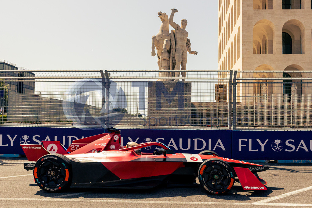 Trainproduction-20230716-0064 | ROME, ITALY,16.Jul.23 - MOTORSPORTS, FORMULA E - Hankook Rome E-Prix, Circuito Cittadino dell-EUR. Image shows Jake Dennis (GBR / Andretti).  Photo: Trainproduction / Matthias Trinkl