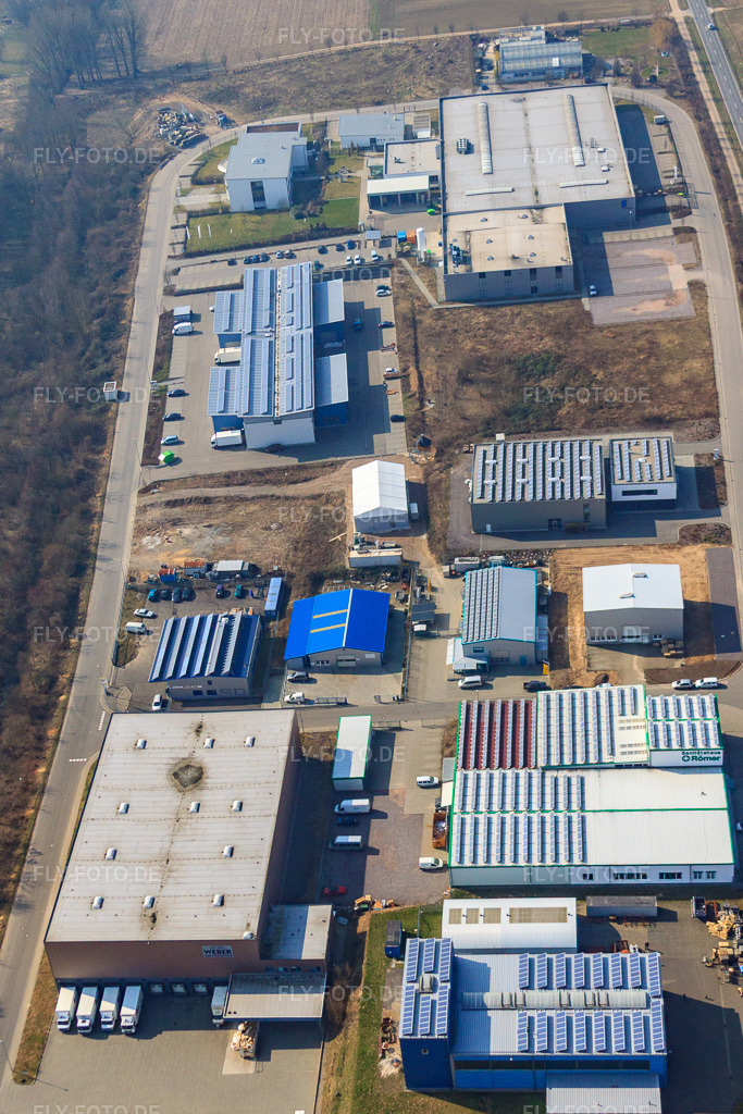 Luftbild: Gewerbepark West aus Osten in Herxheim bei Landau im Bundesland Rheinland-Pfalz in Deutschland. Foto: IMG_37726.jpg vom 05.03.2011 durch Werner Riehm/FLY-FOTO.de