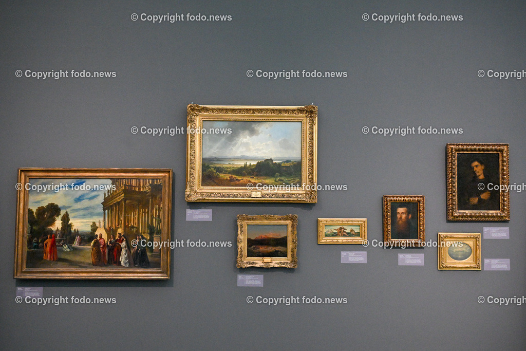 Lentos Kunstmuseum_ Die Reise der Bilder_ Hitlers Kulturpolitik_ 19.03.2024-15 | 19.03.2024, Linz, AUT, Lentos Kunstmuseum, Die Reise der Bilder, Hitlers Kulturpolitik, Kunsthandel und Einlagerungen in der NS-Zeit im Salzkammergut, im Bild Ausstellung, Sammlung, Leihgaben, Bilder, Kunstwerke

Die Schack-Galerie, Gemaeldesammlung von Adolf Friedrich Schack