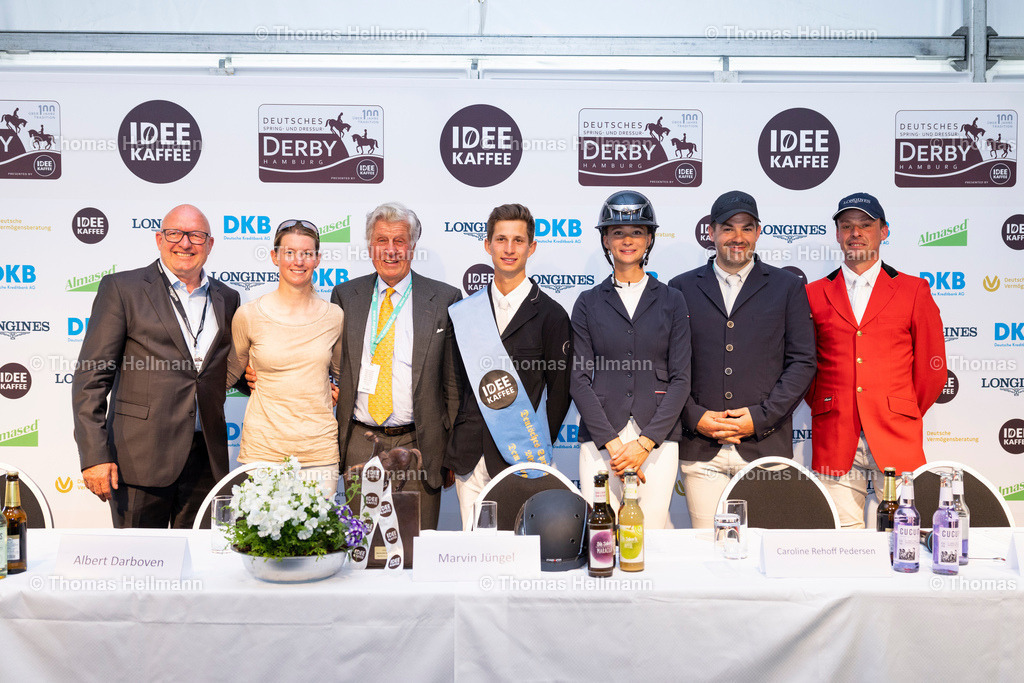 TH_Wulff_ Auffahrt_ Darboven_ Jüngel_ Rehoff Pedersen_ Wulschner_ Peters_8024 | Deutsches Spring- und Dressur-Derby 2023 am 21.05.23 in Hamburg, Derby Platz Klein Flottbek, Thomas Hellmann, _H_R3510
