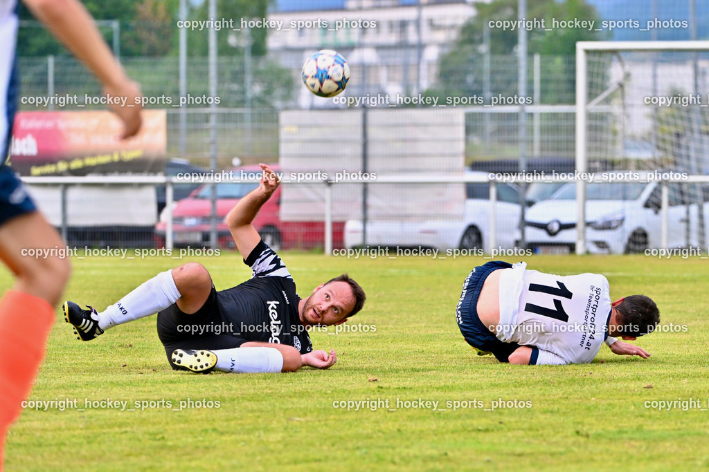 SC Magdalen vs. DSG Ledenitzen | #15 Christoph Wolfgang Erlacher SC Magdalen, #11 Enis Musanovic DSG Ledenitzen, SC Magdalen vs. DSG Ledenitzen, SC Magdalen vs. DSG Ledenitzen am 19.07.2024 in Villach (Sportplatz Madalen), Austria, (Photo by Bernd Stefan)