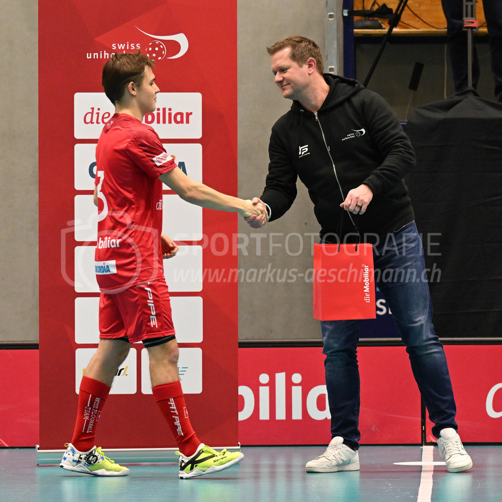 Switzerland B U19 vs Finland U19 - 2. February 2024 | Switzerland B U19 vs Finland U19
U19 Men International Matches in Switzerland
GoEasy Arena, Siggenthal Station
Best player Switzerland forward #3 Seya Schwarz.
Credit: Markus Aeschimann | <a href="https://www.markus-aeschimann.ch">Sportfotografie Markus Aeschimann</a> | <a href="https://www.instagram.com/sportfotografie.aeschimann">@sportfotografie.aeschimann</a> - Realisiert mit Pictrs.com