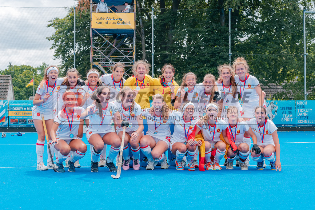 HK_20230716_902457 | Euro Hockey WU18 Siegerehrungen Championship Girls &amp; Boys am 16.7.2023 CHTC , Krefeld ,