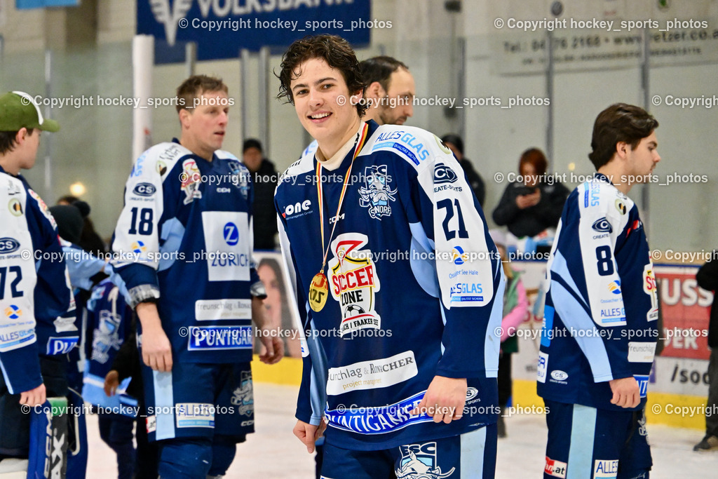 ESC Steindorf vs. EHC Althofen 8.3.2024 | ESC Steindorf vs. EHC Althofen 8.3.2024, ESC Steindorf vs. EHC Althofen Meisterfeier am 08.03.2024 in Steindorf (Ossiachersee Halle), Austria, (Photo by Bernd Stefan)