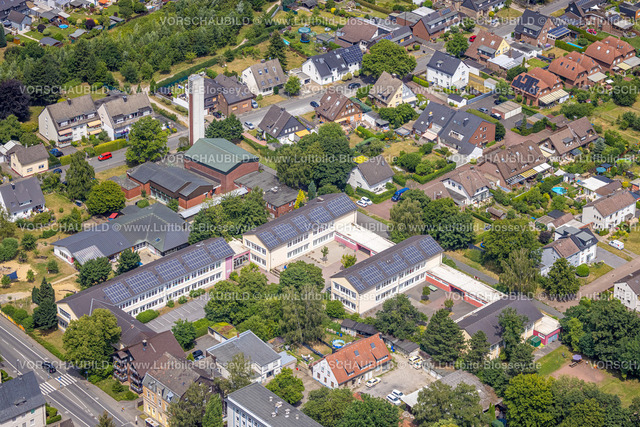 Castrop-Rauxel220706474 | Luftbild, Evang. Pauluskirche, Martin-Luther-King-Schule, Rauxel, Castrop-Rauxel, Ruhrgebiet, Nordrhein-Westfalen, Deutschland